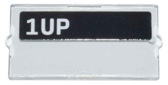 Glass for Window 1 x 2 x 3 with White '1UP' on Black Background Pattern (Sticker) - Set 10323