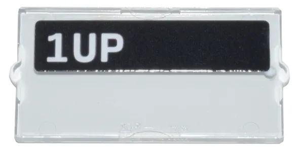 Glass for Window 1 x 2 x 3 with White '1UP' on Black Background Pattern (Sticker) - Set 10323