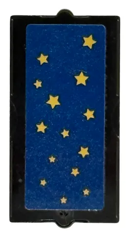 Glass for Window 1 x 2 x 3 with Gold Stars on Dark Blue Background Pattern (Sticker) - Set 40701