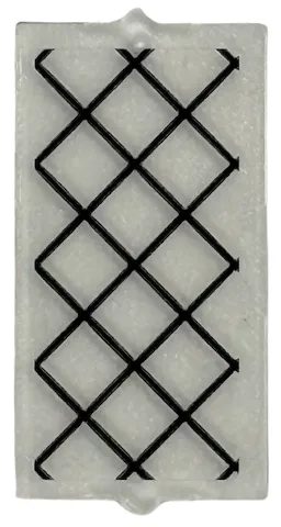 Glass for Window 1 x 2 x 3 with Black Lattice Pattern (Sticker) - Set 76451