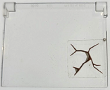 Glass for Window 1 x 4 x 3 - Opening with Dark Brown Cracks Pattern (Sticker) - Set 70424