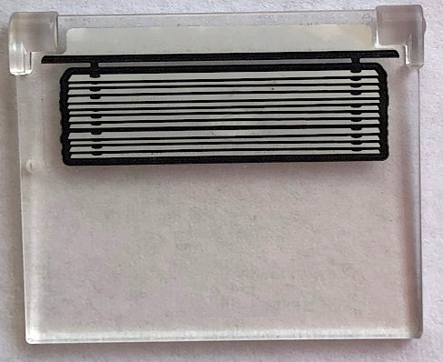 Glass for Window 1 x 4 x 3 - Opening with Venetian Blinds Up Pattern (Sticker) - Set 21336