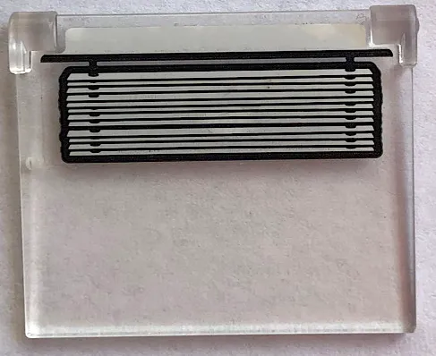 Glass for Window 1 x 4 x 3 - Opening with Venetian Blinds Up Pattern (Sticker) - Set 21336