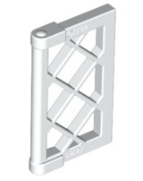 Pane for Window 1 x 2 x 3 Lattice with Thick Corner Tabs