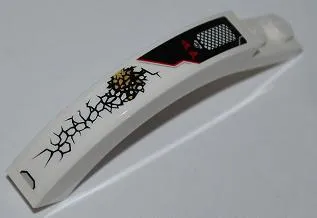 Arch 1 x 6 x 3 1/3 Curved Top with Grille, Asian Characters and Cracks Pattern Model Left Side (Sticker) - Set 9449