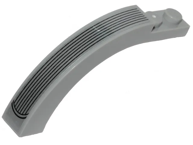 Arch 1 x 6 x 3 1/3 Curved Top with SW Landspeeder 7 Black Stripes Pattern (Sticker) - Set 75271