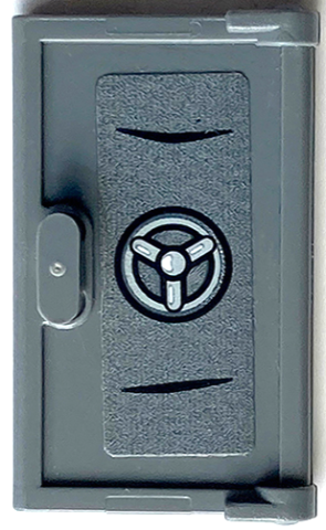 Door 1 x 2 x 3 with Vertical Handle, Mold for Tabless Frames with Safe Wheel Handle Pattern (Sticker) - Set 70912