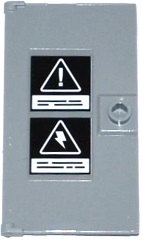 Door 1 x 4 x 6 with Stud Handle with Danger Sign and Electricity Danger Sign Pattern (Sticker) - Set 60130