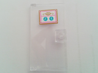 Door 1 x 4 x 6 with Stud Handle with 2 Clocks and Pretzel Pattern (Sticker) - Set 41006