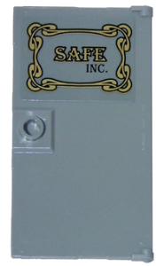 Door 1 x 4 x 6 with Stud Handle with 'SAFE INC.' Pattern (Sticker) - Set 60137
