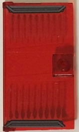 Door 1 x 4 x 6 with Stud Handle With Red Laser Bars Pattern (Stickers) - Set 76048