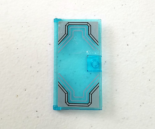 Door 1 x 4 x 6 with Stud Handle with Geometric Light Bluish Gray Pattern (Stickers) - Set 76088