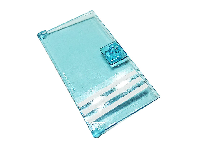 Door 1 x 4 x 6 with Stud Handle with 3 White Stripes Pattern (Sticker) - Set 60141