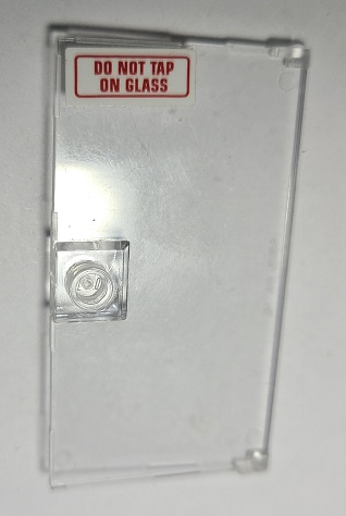 Door 1 x 4 x 6 with Stud Handle with Red 'DO NOT TAP ON GLASS' on White Background Pattern (Sticker) - Set 70912