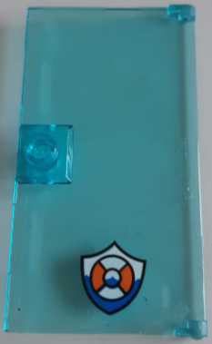 Door 1 x 4 x 6 with Stud Handle with Coast Guard Logo Pattern (Sticker) - Set 60167