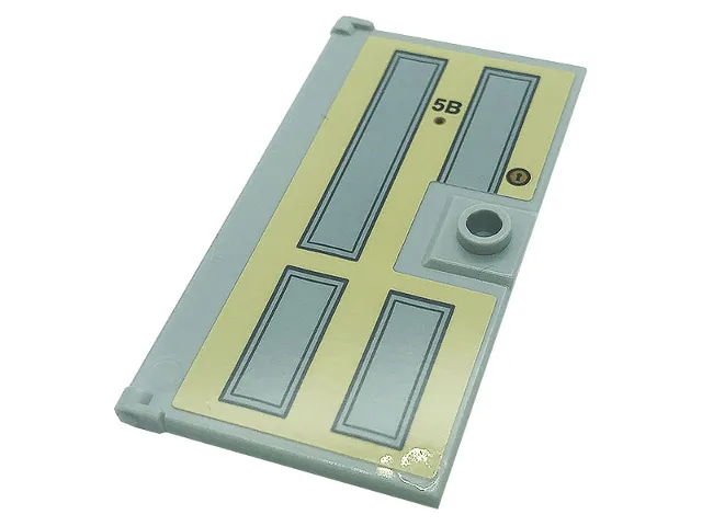 Door 1 x 4 x 6 with Stud Handle with '5B', Peephole and Lock Pattern (Sticker) - Set 21328