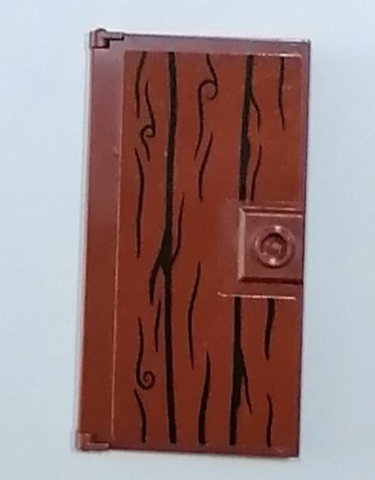 Door 1 x 4 x 6 with Stud Handle with Wood Grain Pattern (Sticker) - Set 75947