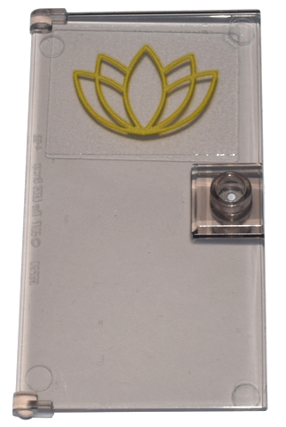 Door 1 x 4 x 6 with Stud Handle with Gold Lotus Flower Outline Pattern (Sticker) - Set 80036