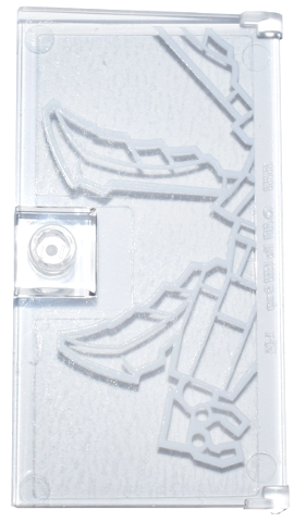 Door 1 x 4 x 6 with Stud Handle with White Cole's Titan Mech Outline Right Side Pattern (Sticker) - Set 71837