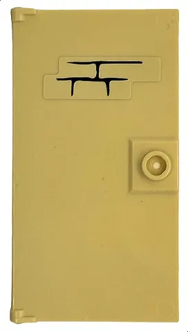 Door 1 x 4 x 6 with Stud Handle with Bricks and Reddish Brown Mortar Pattern (Sticker) - Set 76451