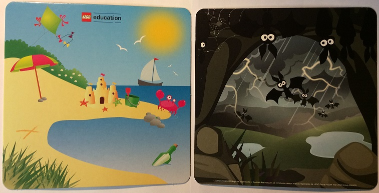 Paper Cardboard Backdrop for Set 45014, Bat's Cave / Beach Pattern