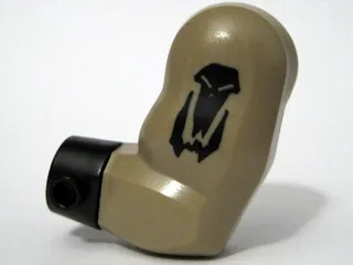 Arm Troll, Left with Black Wristband and Skull Pattern