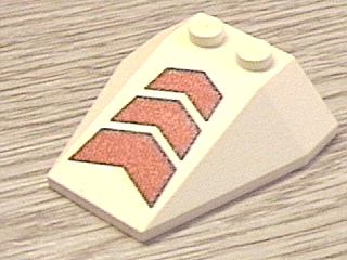 Wedge 4 x 4 Triple without Stud Notches with 3 Red Chevrons Pattern