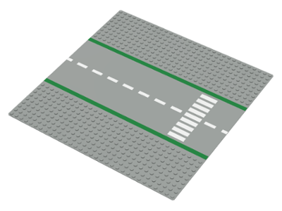 Baseplate, Road 32 x 32 9-Stud Straight with Road and Crosswalk Pattern