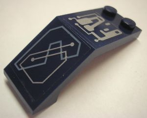 Windscreen 5 x 2 x 1 2/3 with Computer Pattern Model Left Side (Sticker) - Set 7703