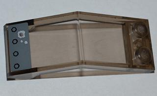 Windscreen 5 x 2 x 1 2/3 with 4 Bolts and Bullet Holes Pattern (Sticker) - Set 7198