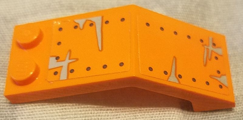 Windscreen 5 x 2 x 1 2/3 with Rivets and Silver Smudges Pattern (Stickers) - Set 70914