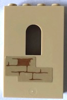 Panel 1 x 4 x 5 Wall with Window with Bricks Pattern 1 (Sticker) - Set 76387
