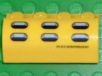 Slope, Curved 2 x 4 x 1 1/3 with 4 Recessed Studs with 'WATERPROOF' with 6 Holes Pattern (Sticker) - Set 7774