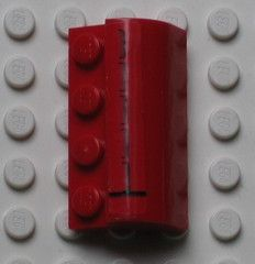 Slope, Curved 2 x 4 x 1 1/3 with 4 Recessed Studs with Air Intake Pattern Model Left Side (Sticker) - Set 8654