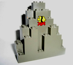 Rock Panel 3 x 8 x 7 Triangular (LURP) with Fish Pattern Upper Middle (Sticker) - Set 6558