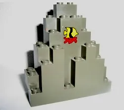 Rock Panel 3 x 8 x 7 Triangular (LURP) with Fish Pattern Upper Middle (Sticker) - Set 6558