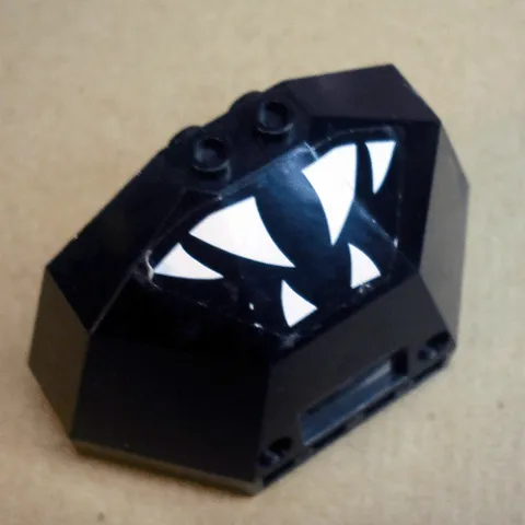 Cockpit 5 x 8 x 3 (Windscreen Bottom) with White Pointed Teeth Pattern (Sticker) - Set 2160