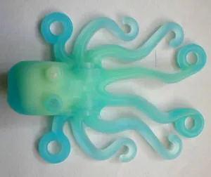 Octopus with Marbled Glow In Dark Opaque Pattern