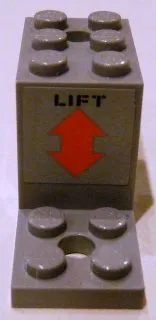 Bracket 5 x 2 x 2 1/3 with 2 Holes with 'LIFT' and Orange Double Arrow Pattern (Sticker) - Set 4210