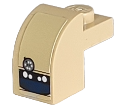 Slope, Curved 2 x 1 x 1 1/3 with Recessed Stud with EV-A4-D Face Pattern (Sticker) - Set 8095