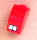 Slope, Curved 2 x 1 x 1 1/3 with Recessed Stud with Headlight Pattern (Sticker) - Set 8486