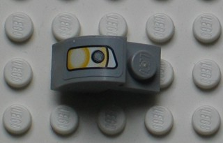 Slope, Curved 2 x 1 x 1 1/3 with Recessed Stud with Headlight Pattern Model Right Side (Sticker) - Set 8654