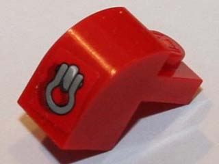 Slope, Curved 2 x 1 x 1 1/3 with Recessed Stud with Clevis Shackle Loop Pattern (Sticker) – Set 8863