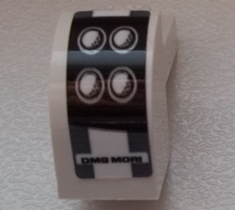 Slope, Curved 2 x 1 x 1 1/3 with Recessed Stud with Black 'DMG MORI' and Headlights Pattern Model Right Side (Sticker) – Set 75876