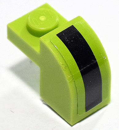 Slope, Curved 2 x 1 x 1 1/3 with Recessed Stud with Black Stripe Pattern (Sticker) - Set 75888