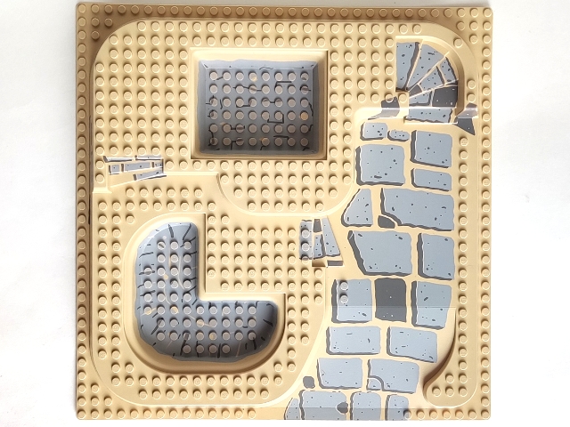 Baseplate, Raised 32 x 32 Three Level with Slate Ramp and Gray Pool Pattern