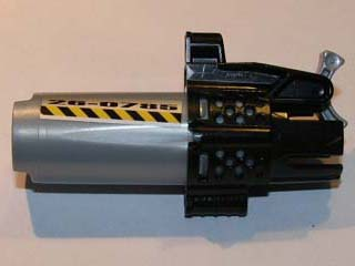 Projectile Launcher, Bionicle Weapon Midak (Zamor) Skyblaster with Black Housing and '26-0786' and Black and Yellow Danger Stripes Pattern on Both Sides (Stickers) - Set 8864