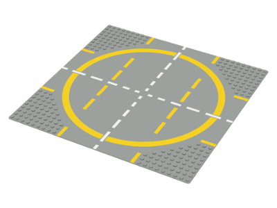 Baseplate, Road 32 x 32 9-Stud Landing Pad with Yellow Circle Pattern