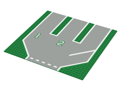 Baseplate, Road 32 x 32 with 3 Driveways and Set 6571 Pattern