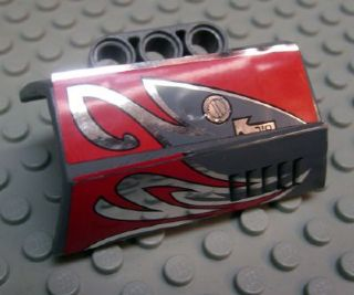 Technic, Panel Engine Block Half / Side Intake with Red and Silver Flames, Oil Cap Pattern Model Right Side (Stickers) - Set 8493